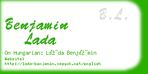 benjamin lada business card